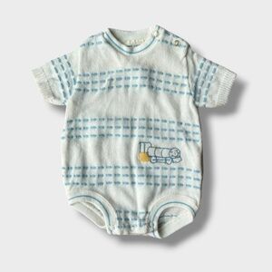 Vintage Doe Spun Knit Baby Romper 3-6M